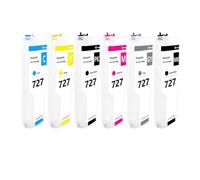 VVHKMSIL Compatible With Refillable Ink Cartridge With Permanent Chip For 727 727XL 300ML DesignJet T920 T930 T1530 T2500 T2530 T1500 Printer(1 Set)