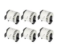 VVHKMSIL DK22205 Label Paper 62mm x 30.48m Continuous Compatible QL800 QL580N QL700 QL1050N QL1115NWB QL1100 QL500 QL560(6 pcs)