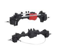 VVHKMSIL Front Middle Rear Axle Complete Portal Axles With T Lock Differential Compatible With 1/10 RC Crawler 6WD(Front Rear axle 6WD)