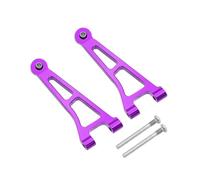 VVHKMSIL Front Upper Swing Arms 14210 14209 1/14 Metal Aluminum Compatible With Remote Control Car Upgrade Parts 14210B(Purple)