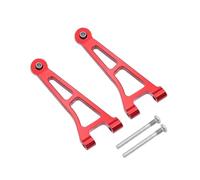 VVHKMSIL Front Upper Swing Arms 14210 14209 1/14 Metal Aluminum Compatible With Remote Control Car Upgrade Parts 14210B(Red)