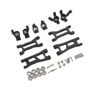 VVHKMSIL Metal Front And Rear Lower Rocker Arm Steering Cup Accessories 5 Piece Set LOS00007 Compatible With 1/24 B 2WD Buggy RTR(Black)