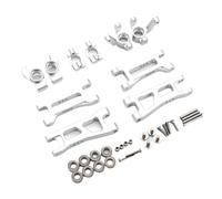 VVHKMSIL Metal Front And Rear Lower Rocker Arm Steering Cup Accessories 5 Piece Set LOS00007 Compatible With 1/24 B 2WD Buggy RTR(Silver)