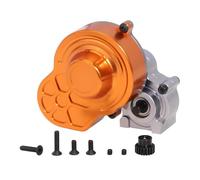 VVHKMSIL Metal Gearbox Transmission Set With Gears Compatible With 1 10 Scale RC Crawler Cars Upgrade Replacement Parts(Orange)