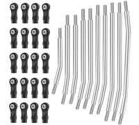 VVHKMSIL Metal Link Set Linkage Steering Rod 313mm 324mm With Nylon End Kit Compatible With SCX10II 90046 1/10 RC Crawler Car(324mm)