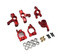 VVHKMSIL Metal Upgrade Fittings C Seat Steering Cup Rear Wheel Seat 3 Piece Compatible With Relalo AM X12 AM D12 14015 14005E(Red)