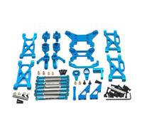 VVHKMSIL Metal Upgrade Modification Tie Rod Steering Cup Swing Arm Shock Bracket 11 Piece Set 1/10 Scale Compatible With 104001 104002(SKY BLUE)