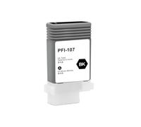 VVHKMSIL PFI-107 Refillable Ink Cartridge with Chips 130ML 6Colors for iPF670 iPF680 iPF685 iPF770 iPF780 iPF785 130ml(Black)