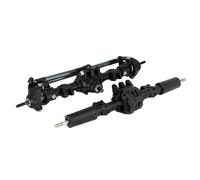 VVHKMSIL RC Crawler Axle Set Front And Rear Straight Axle Upgrade Compatible With 1/10 Scale RC Cars Fits 90046 90047 Models(Both)