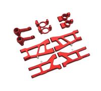 VVHKMSIL Rear Swing Arm Steering Cup C Seat Metal Component Set For HNR H9802 H9803 Horse E30 Edition 1/10 RC 5 Piece(Red)