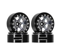 VVHKMSIL Universal Fit 1.3 Inch Aluminium Beadlock Wheels With -5.25mm Offset Compatible With 1/24 1/18 RC Crawler Models W1313(W1313BG)