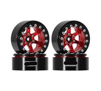 VVHKMSIL Universal Fit 1.3 Inch Aluminium Beadlock Wheels With -5.25mm Offset Compatible With 1/24 1/18 RC Crawler Models W1313(W1313RD)