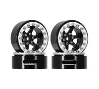 VVHKMSIL Universal Fit 1.3 Inch Aluminium Beadlock Wheels With -5.25mm Offset Compatible With 1/24 1/18 RC Crawler Models W1313(W1313SB)