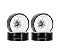 VVHKMSIL Universal Fit -4.05mm Offset Stamped Steel 1.3" Beadlock Wheels Compatible With 1/24 1/18 RC Crawlers W1312(W1312WH)