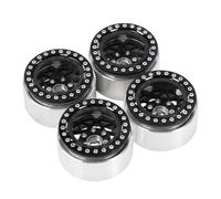 VVHKMSIL Universal Fit Carbon Fiber Aluminum Negative Offset 10mm 1.9" Beadlock Wheel Rim Compatible With VS4-10 Gen8 1/10RC Crawler W1952