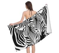 vvhmghda Abstract Animal Zebra Print Microfiber Absorbent Bath Towel,80 * 130 Cm,Suitable Forfitness,Bathroom,Sports.