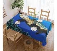vvhmghda Submarine Turtle Under The Sea Print Rectangular Tablecloth,Suitable For Buffets,Farmhouses,Parties And Banquets.