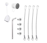 VVHOOY Anti-Theft Anti-Drop Security Chains Compatible with Google Nest Cam Outdoor(Battery),SimpliSafe Outdoor Camera,Rustproof Protection Cable Prevent from Falling, 4 Pack