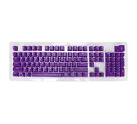 VVHUDA 106 Pcs Keyboard Caps, OEM Height Pudding Keycaps Replacement Set, Two Colors Matte Appearance, for 61/87/104 Keys Gaming Mechanical Keyboards(Purple white) small gift
