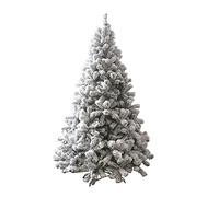 VVHUDA 10ft Snow Effect Artificial Christmas Tree, Outdoor Large Flocked Spruce Tree, Easy Assembly for Holiday Decoration (White 400cm/13ft)