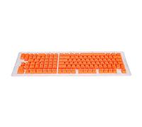 VVHUDA 117Pcs Keyboard Caps, OEM Height Two Colors Injection Pudding Keycaps Replacement, for 61/64/68/71/78/82/84/87 Keys Gaming Mechanical Keyboards(orange red black) small gift
