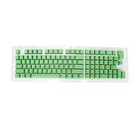 VVHUDA 117Pcs Keyboard Caps, OEM Height Two Colors Injection Pudding Keycaps Replacement, for 61/64/68/71/78/82/84/87 Keys Gaming Mechanical Keyboards(cheese green white) small gift