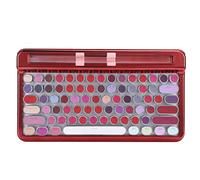 VVHUDA 76 key mechanical Keyboard, Punk Mechanical USB Bluetooth Wired Mode with LED monochrome backlight, for Game Office(red) small gift