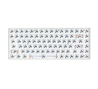 VVHUDA 84Keys RGB DIY Mechanical Keyboard, 75% TKL Wired Gaming Keyboard DIY Kit with RGB Backlight, Hot Swappable 3pin 5pin Switch Shaft, USB Type C Wired Connection(Silver White) small gift