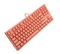 VVHUDA 87Keys Computer Mechanical Keyboard, Built-In Drive Control Mechanical Keyboard, 20 Lighting Options, Black Shaft, Quality Touch Mechanical Keyboard(pink) small gift