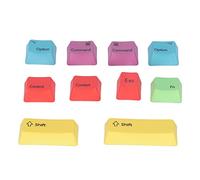 VVHUDA DIY PBT Keycaps, 10Pcs DIY Five-Sided Custom Dye-Sublimation Keycaps for DIY Gaming Mechanical Keyboard, Including Esc, Fn, 2*Shift, 2*Control, 2*Command, 2*Option keys small gift