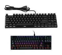 VVHUDA Gaming Mechanical Keyboard, 87 Keys Wired RGB Backlit USB Compact Portable Durable Ergonomic Keypad, for Windows Laptop PC Computer Gamer small gift