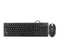 VVHUDA Mechanical Backlit Gaming Keyboard Mouse Kit, Mechanical Touch Three Color Backlit Suspension Keycap Keyboard & Mouse Set 19 Keys Conflict Free Design (VIP Version) small gift