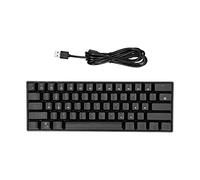 VVHUDA Mechanical Gaming Keyboard, 61Keys Mini Portable USB Keyboard Color Light Gaming Keyboard with 61 Keys Compact Layout, for Gaming Office small gift