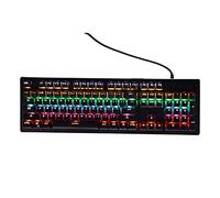 VVHUDA Mechanical Keyboard, 104 Key RGB LED Backlit Gaming Keypad, 4000MAh USB Charging Keycap Durable Portable Wired Key pad, for PC Computers Gamer small gift