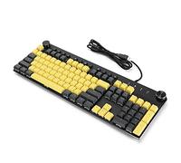 VVHUDA Mechanical Keyboard, 104 Keys Green Axis Square Keycap Wired Mechanical Keyboard USB Ergonomic Design Gaming Keyboard with Backlight Effect for Computer small gift