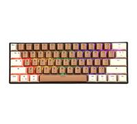 VVHUDA Mechanical Keyboard, 61keys Color Mixing Light Gaming Mechanical Keyboard Ergonomics Key Line Separation Design Type C Gaming Keyboard, for Windows, for Android(Tea shaft) small gift