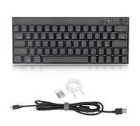 VVHUDA Mechanical Keyboard, 64 Keys Wireless Wired Mechanical Keyboard Knob Design Ergonomic Layout Keyboard with Regulable RGB Backlight, 3 Modes Connection, Black(Brown Switch) small gift