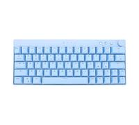 VVHUDA Mechanical Keyboard, 64 Keys Wireless Wired Mechanical Keyboard Knob Design with Regulable RGB Backlight, 3 Modes N Key Rollover Gaming Keyboard, Blue(Brown Switch) small gift