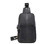 VVHUDA Pearl Men's Leather Chest Bag Business Large Capacity Shoulder Oblique Span Bag Tide Brand Chest Backpack small gift