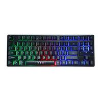 VVHUDA Wired Gaming Keyboard, 87Keys RGB Backlit Keyboard Mechanical Floating Cap Keypad Ergonomic Design, for All Desktop and Laptop Computers small gift