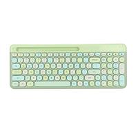 VVHUDA Wireless Keyboard, BT Mini 100 Keys Smart Intelligent Automatic Sleep, Power Saving Colorful Computer Keypad for Windows, for OS X, for Android(green) small gift