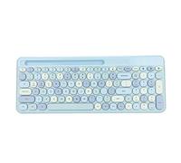 VVHUDA Wireless Keyboard, BT Mini 100 Keys Smart Intelligent Automatic Sleep, Power Saving Colorful Computer Keypad for Windows, for OS X, for Android(blue) small gift