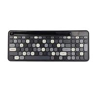 VVHUDA Wireless Keyboard, BT Mini 100 Keys Smart Intelligent Automatic Sleep, Power Saving Colorful Computer Keypad for Windows, for OS X, for Android(black and gray mixed color) small gift