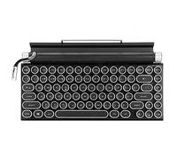 VVHUDA Wireless Retro Keyboard 83 Keys Punk Punk Keycap Typewriter Keyboard with Large Battery Capacity for Laptop Desktop small gift