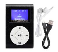 Vvikizy 0.8 Inch LCD Screen Mini Portable MP3 Player, Metal Clamp Music Player with Random and Playback, for Storing Songs and MP3 Data