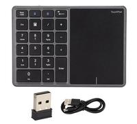 Vvikizy 2.4G Wireless Numeric Keypad, 22 Keys Portable Number Pad Laptop Keypad Type C with Touch Screen for Laptop PC OS X Plug Play (Gray)