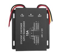 Vvikizy 24V to 12V Voltage Converter High Performance DC Power Supply for Trucks SUVs Buses, Metal Black 1 Piece Memory Function for Long Distance Drivers (15A)