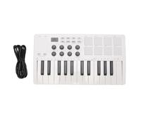 Vvikizy 25 Key MIDI Keyboard Controller with 8 Knobs BT MIDI Keyboard with 8 RGB Backlit Drum Pads 2 Touch Strips for Smartphone Os Music Production
