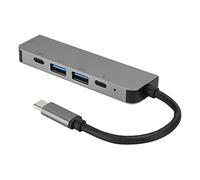 Vvikizy 3 Compatible USB Hub with 4K, USB 3.0, and OTG for Pro Users Metal Grey