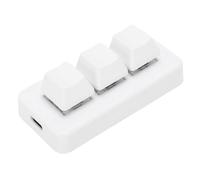 Vvikizy 3 Key Keyboard, Portable USB BT Customizable Mechanical Keypad with Ergonomic Design, for Universal Computer IOS (White)